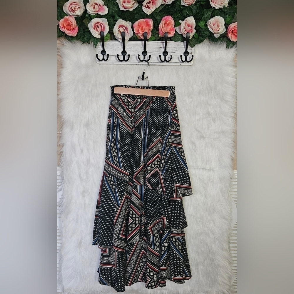 File 16 Rare Boho Layered Asymmetrical Skirt (NWOT)